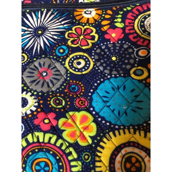 Bright Flower Multicolored Crossover Bag with 4 Zippered Pockets - Picture 6 of 8